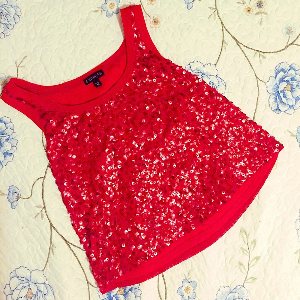 *NEW LISTING* Express Red Sequin Tank